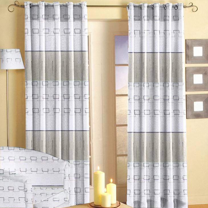 EK10015-2 Curtain white and grey
