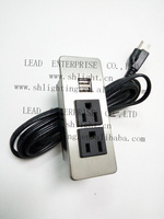 美式暗藏兩位插座帶雙聯(lián)USB