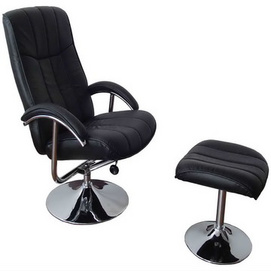 Modern Office Leather Leisure Chair with Stool