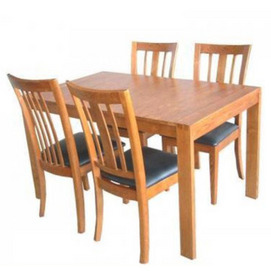 Pure solid wood dining table and chairs