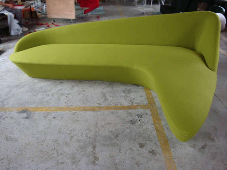 Modern Public Area Green Moon Sofa