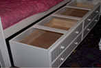 Solid wood high bed box