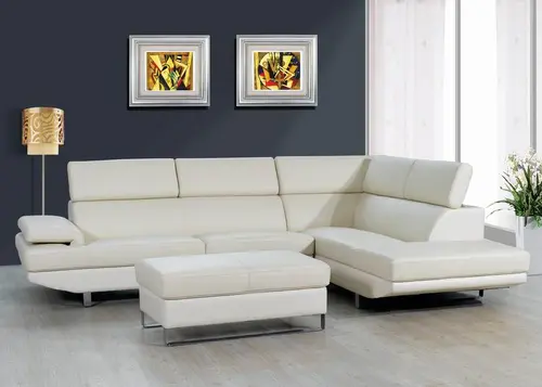 ld-101-White Minimalist Leather Recliner Sofa