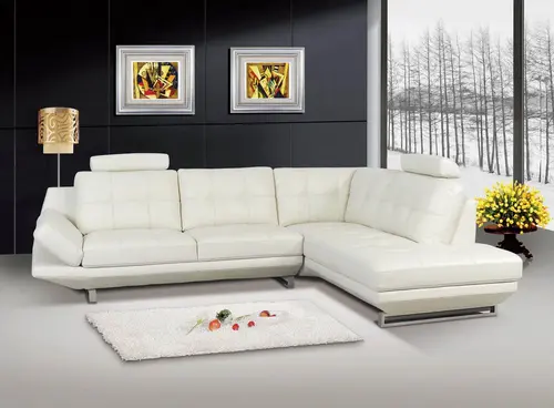 ld-227- White Leather Recliner Sofa