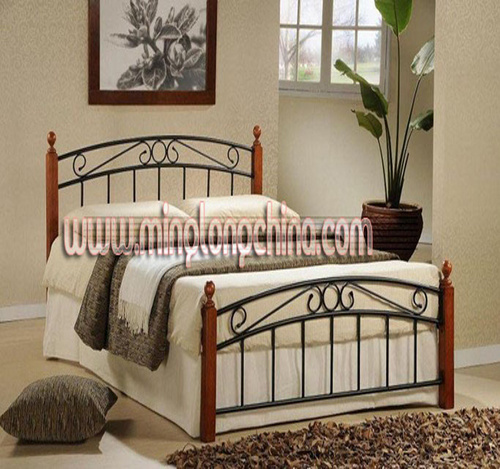 steel wood bed 双人床