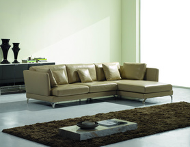 意大利现代风格高档真皮转角沙发GLS1057