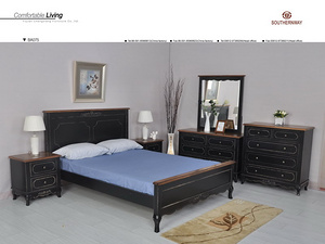 BA075黑色床組 成套臥房家具