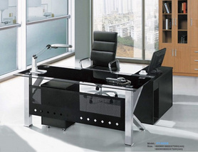 玻璃办公桌PT-D026