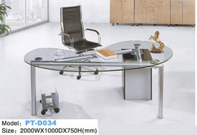 玻璃办公桌PT-D034