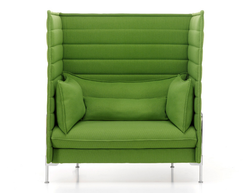 Modern Simple Green Public Area Two-seater Sofa