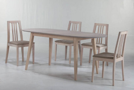JAT-DT133-EXT / JAT-CHR22  Oval wooden table and chairs