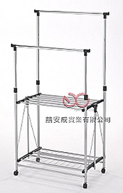 FOLDABLE CLOTHES HANGER TROLLEY架子