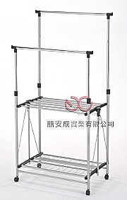 FOLDABLE CLOTHES HANGER TROLLEY架子
