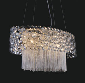 KM001P-3C 吊灯 钢制铁质 铝丝灯 水晶 玻璃灯pendant crystal aluminum glass lamp