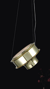 DISC B(gold) 吊灯 钢制铁质 铝丝灯 水晶 玻璃灯pendant crystal aluminum glass lamp