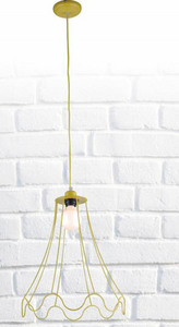 KM072P(L)(yellow pantone No.109C)吊灯 钢制铁质 铝丝灯 水晶 玻璃灯pendant  aluminum glass lamp