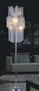 KM011F-5 落地灯 钢制铁质 铝丝灯 玻璃灯floor  aluminum  lamp