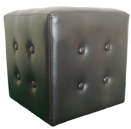 PU leather ottoman