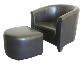 PU围椅沙发加靠脚 JRYZ-6001+4002
