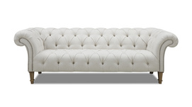 American Light Luxury White Leather Sofa