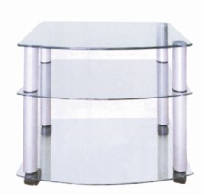 Tempered glass TV stand