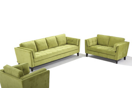Living room sofa green