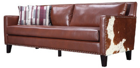 Brown PU sofa