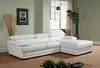 Modern Light Luxury White Leather Sofa