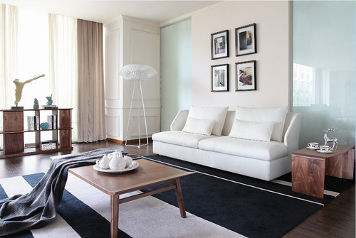 Zhida minimalist white sofa