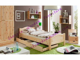 Solid Oak Double Bed Sets/Bedroom Furniture