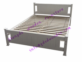 Solid Wooden Bed in Bedroom Furniture