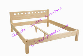 Edit European Modern Pine Wooden Double Bed