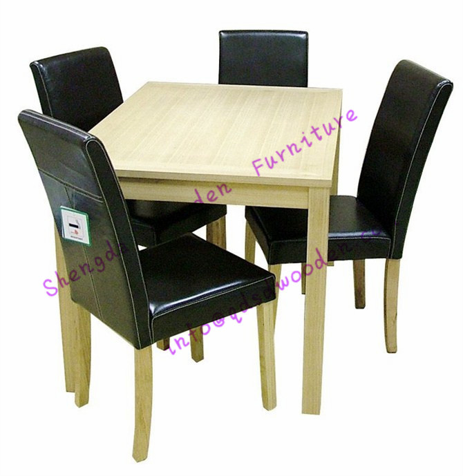 Dining Room Furniture, Wood Black White Beautiful Dining Table Set, Dinner Table