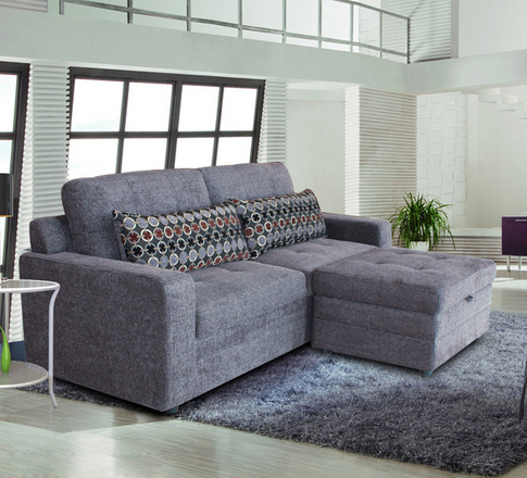 Fresno---Fabric Sofa Bed with Storage Space－009