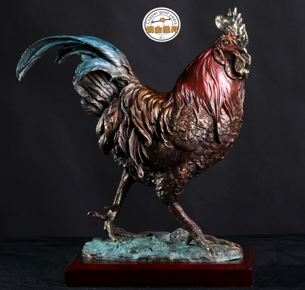 Bronze sculpture---Golden Rooster Announcing Good News