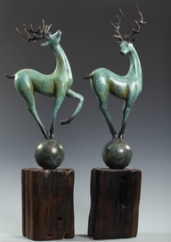 Bronze Sculpture--Leisure Deer