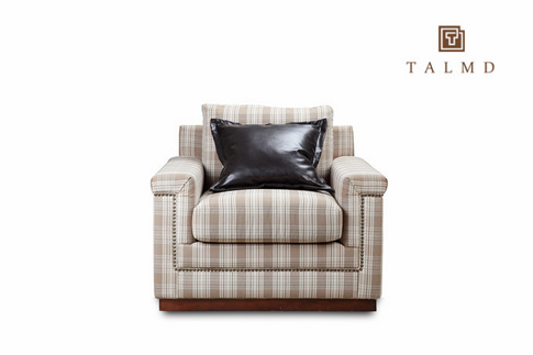TALMD519-28  Plaid fabric single leisure sofa