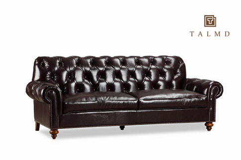 TALMD619-37 Leather three-seat sofa