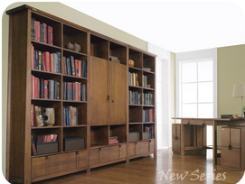 Solid Wood Classic Bookcase 03