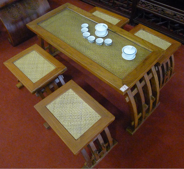鲁木匠 实木古典组合茶桌