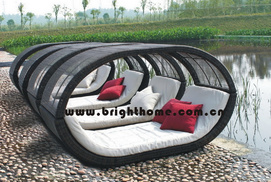 BG-P33 Outdoor wicker Leisure Sunbed