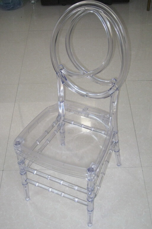 Rental wedding banquet stacking plastic resin crystal phoenix chair