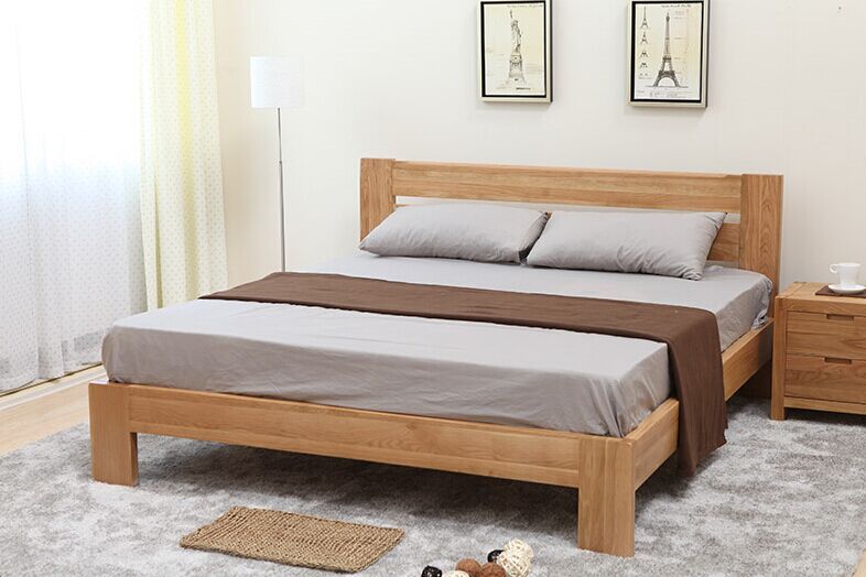 mordern solid wood platform bed