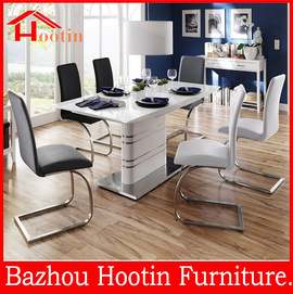 simple design modern fashion mdf wood expandable dining table design