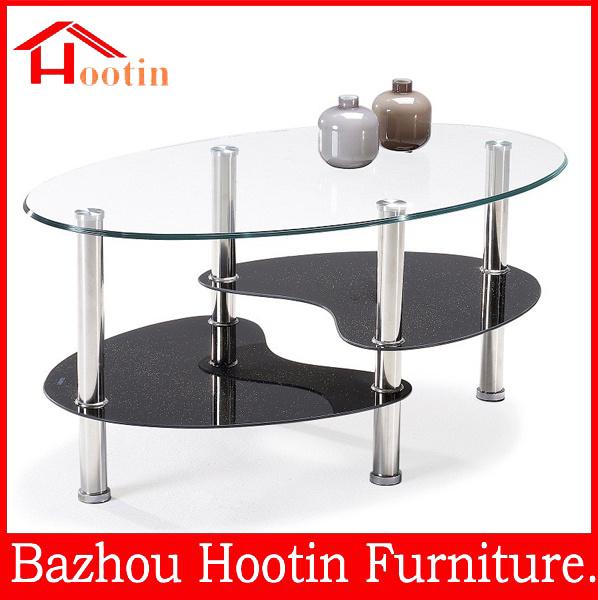 hot sale cheap modern metal legs round glass top coffee table幾