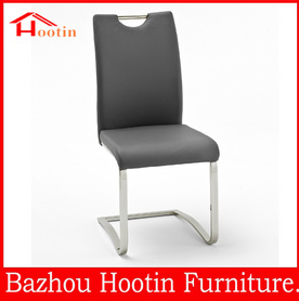 hot sale modern leather and chrome low price dining chair椅