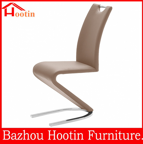 home furniture high back chrome leather dining chair