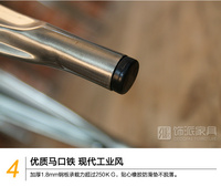 工業(yè)椅金屬椅鐵椅時(shí)尚餐廳做舊復(fù)古鐵藝椅餐椅loft鐵皮椅子