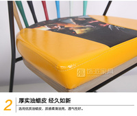 鐵椅彩色圈椅餐廳椅工業(yè)風椅子