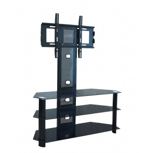 Black corner tv stands for small flat screen tvs uk